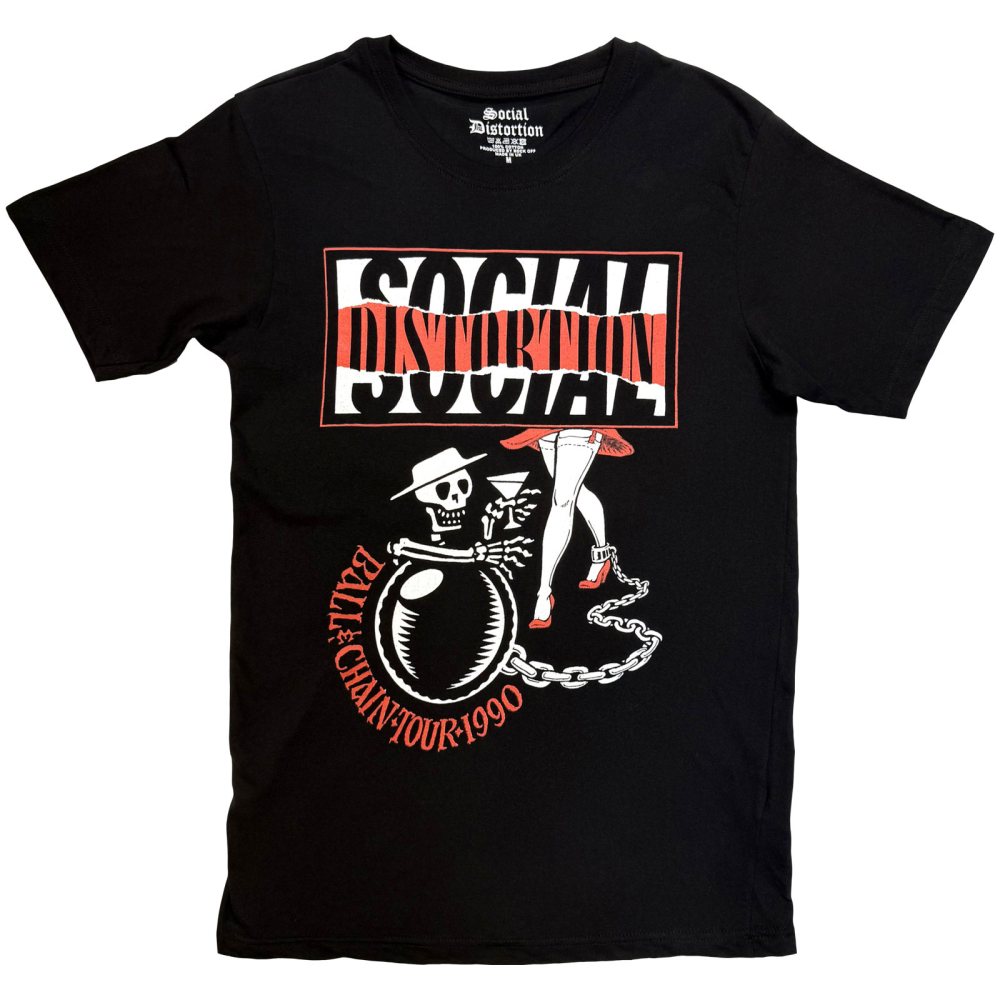 Social Distortion - Ball and Chain Herren TShirt - Schwarz